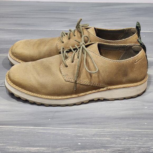 Clarks Men's Solsbury Shoes Comfort Lace Up Dark Sand Leather 26178984 SZ 13 M - Picture 6 of 9